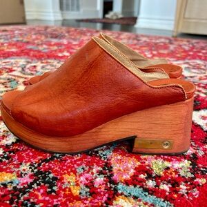 Free People Orange Moon Clogs Aurora Red